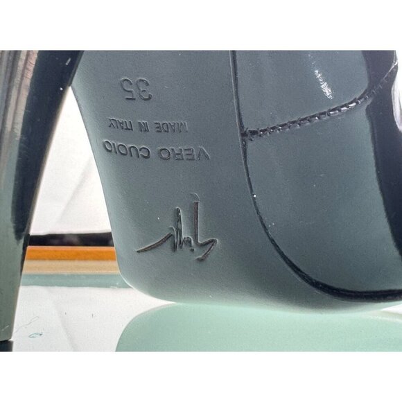 Giuseppe Zanotti patent leather/lamb skin Leather Stilettos Zip Closure- LT3258 - Picture 7 of 10